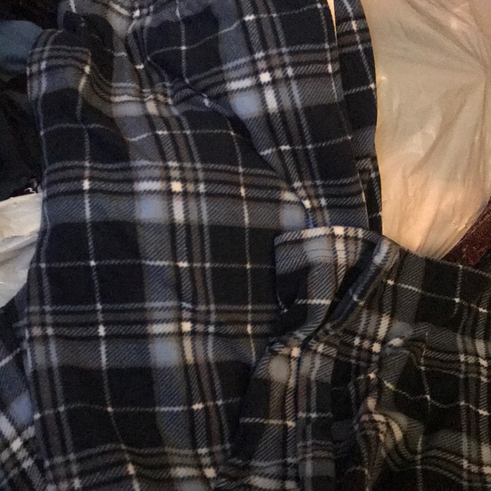 NWT Sz 2XLT blue plaid fleece pajama pants by Sonoma